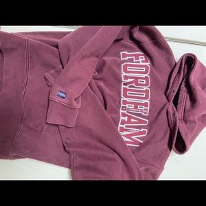 Jansport hoodie sweatshirt maroon Fordham University 1841